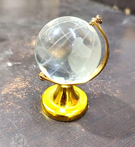 Кристален глобус съдействие на vimal Морски Златен цвят с Размер 2 Инча за Успех, Късмет и Просперитет
