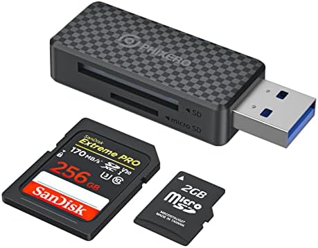 Четец на SD-карти PHIXERO за фотоапарати, карти с памет, четец за карти Micro SD/SD 2 в 1 USB C с сверхскоростным устройство за четене