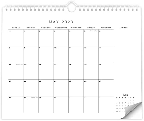 Опростен стенен календар - Работи от януари за юли 2023 2024 – Минималистичен месечен календар, за по-лесно планиране на вашия