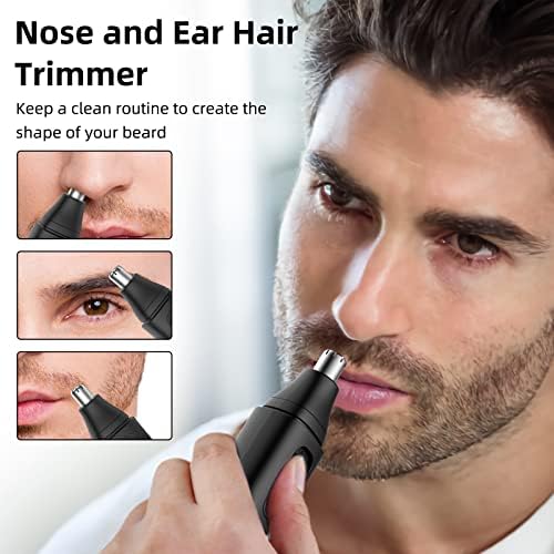 Setonia Тример за косми в ушите и носа-за Мъже и Жени Акумулаторна Машинка за подстригване с Две Остриета Лесно Почистване и Измиване на