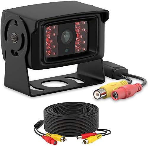 Резервна камера RCA за товарни автомобили с 33-футовым кабел и соединителем RCA - CCD Сензор - Тежкотоварни