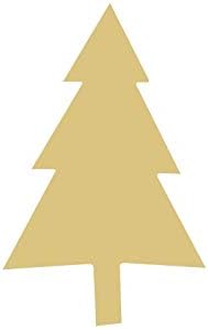 Силует във формата на Дърво Незаконченная Дървена Коледна Празнична Врата Закачалка МДФ Форма на Платно Стил 2