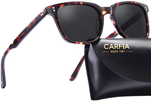 Carfia Шик Ретро Поляризирани Слънчеви очила за жени със защита UV400 В Ацетатна Рамка, Ръчно изработени CA5354
