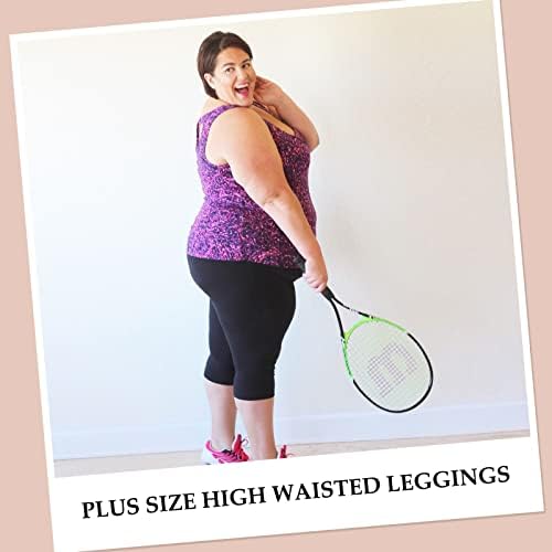 HLTPRO 3 опаковки леггинсов-капри, за жени, по-Големи размери, Гамаши с висока талия 3/4, идеални за тренировки, йога и ежедневни облекла