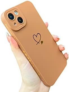 Owncase е Съвместим с калъф за iPhone 14 Plus за жени, Мило Сърце с покритие Love Heart с пълна защита на обектива на камерата,