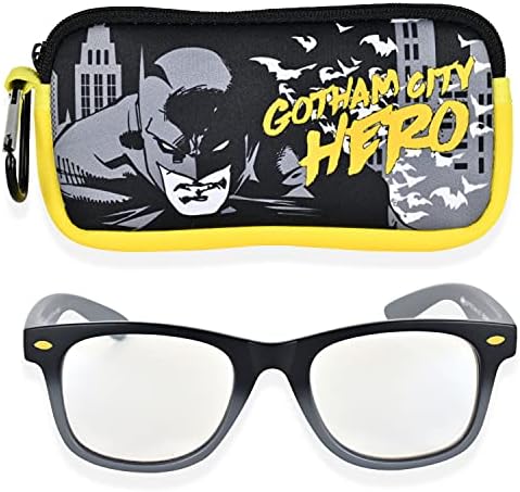 Очила със сини светлина на Батман за деца, Компютърни очила с футляром за носене | Очила със синя светлина, Блокиране на Точки