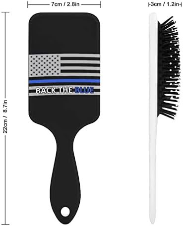 Зад Синята Полицейска Линия Флаг Четка За Коса Скъпа Четка На Въздушна Възглавница Гребен за Мъже И Жени, Подарък За Косата