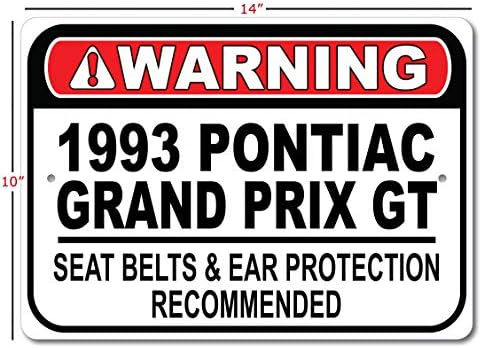 Знак Препоръчва колан за бърза езда 1993 93 Pontiac Grand Prix GT, Метален Знак на гаража, монтиран на стената Декор, Авто знак