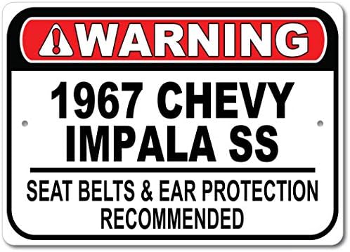 Знак Препоръчва колан за бързо шофиране Chevy Impala SS 1967 67, Метален Знак на гаража, монтиран на стената Декор, Авто знак