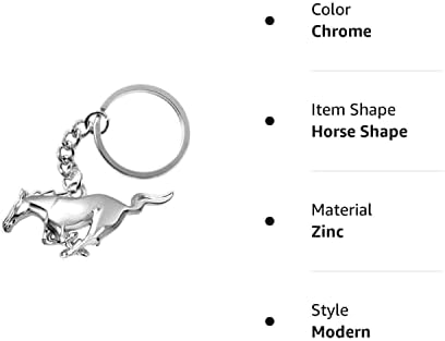 Ключодържател Ford Mustang 3D Pony От Хромированного метал