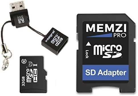 MEMZI PRO 32 GB Class 10 90 MB/s. Карта памет Micro SDHC карта с адаптер за SD и баркод Micro USB конектор за преносими