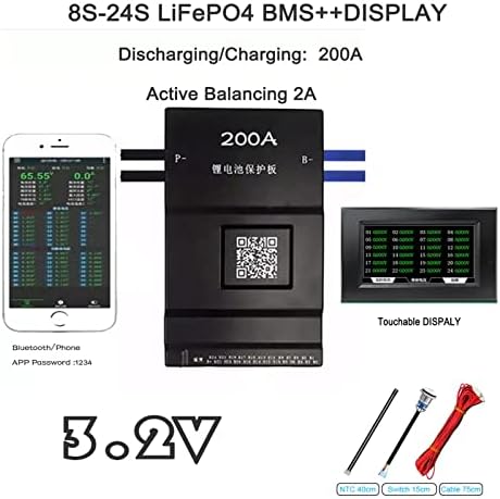Smart BMS JK BMS Активна балансировочная такса 2A 8S 12S 15S 16S 20S 23S 24S LiFePO BMS 3,2 V Bluetooth с RS485 може да изпълнява 200A