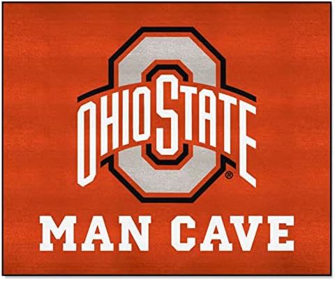 FANMATS Логото на отбора на NCAA Университет на щата Охайо, Найлонов Подложка за задната част на Пещерата Cave Man - 5' x 6'