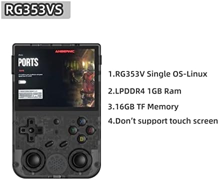 Преносима игрова конзола MOLLAL Retro RG353VS, поддържаща 5G WiFi 4,2 Bluetooth HD изход, вграден в по-4452 видове игри, е подходящ за деца