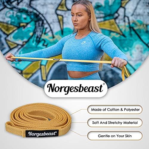 Лента за стягане на Norgesbeast Exercise - Линия на съпротива от памук и полиестер - Еластични, Растягивающиеся Колани за фитнес