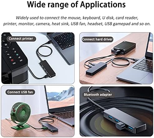 USB хъб 3.0, AKWOR USB C-USB 3.0 Хъб с 4 USB порта, USB сплитер за MacBook, Mac Pro/Mini, iMac, Ps4, PS5, Surface Pro, usb флаш устройство