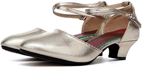 YKXLM/ Дамски Кожени Танцови обувки за латино танци със затворени пръсти На ниски обувки За балет партита, Модел Обувки за танци