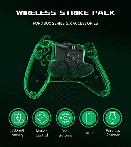 ARMOR-X Pro Актуализира Безжичната бутона за връщане Strike Пакет с акумулаторна батерия 1300 mah за аксесоари за Xbox серия S / X, поддържа