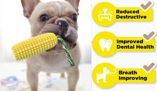 Играчка за кучета AGIEG, Кукурузно-Жълто Кученце, Писклив играчки за домашни животни, Здрава И четка за Зъби, Чистящая Задните Зъби, Добавляющая
