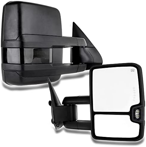Теглещи превозни огледала cciyu Автомобилни огледала LH Ляво RH Десни Черни теглещи превозни огледала, Съвместими с 1999-2002