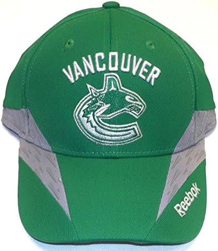 Тренировочная шапка Reebok Ванкувър Канъкс в НХЛ Сейнт Пэтс Флекс - S/M - M533Z Зелен, Сив