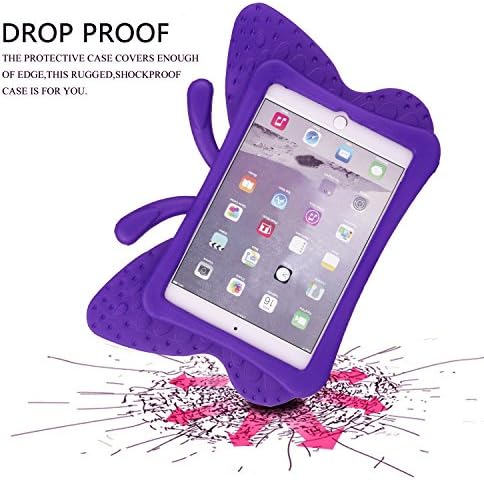 Устойчив на удари Защитен калъф Xboun Butterfly серия EVA за Apple iPad Mini 1/Mini 2/ Mini 3/Mini 4 / Mini 5 / Mini 6 (лилаво)