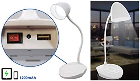 Гъвкава светодиодна настолна лампа с регулируема яркост Stage 3 с USB-зарядно устройство, което може да се съхранява на