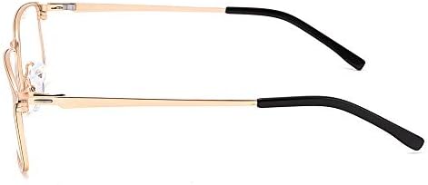 Компютърни очила за четене MEDOLONG Против Blue Light Без главоболие в метална рамка-LH7080(C1, антисиний, 250)