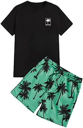 Мъжки дрехи GORGLITTER от две части, Хавайски Комплекти, Графична Риза и къси Панталони, спортни Комплекти костюми