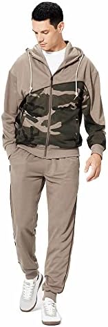 RPOVIG мъжки спортни костюми, 2 комплекта спортни дрехи, якета с цип, спортни панталони за бягане във фитнеса