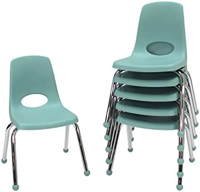Factory Direct Partners 10359-SD 12-инчов училищен стол, сгъване на седалката за ученици с хромирани стоманени крака и шариковыми