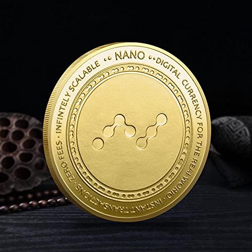 Възпоменателна Монета, Позлатена Сребърна Цифров Виртуална Монета Nano Coin Криптовалюта 2021 са подбрани Монета с Ограничен