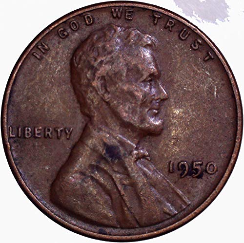 1950 Линкълн Пшеничен Цент 1C Приблизително В Формата на