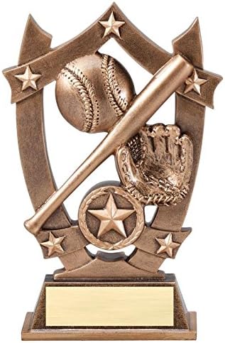 Награди на десетилетието За бейзбол или софтбол 3D Gold Sport Stars Trophy - Наградата на играча Star MVP - Ръст от 6,25 инча