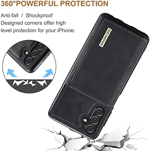 Сгъваеми Калъфи за смартфони 2 в 1, свалящ-портфейл за Samsung Galaxy A13 5G, Кожен Тънък Калъф За телефон, Защитен Калъф-портфейл