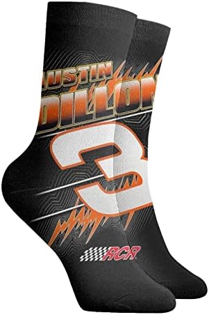 Austin Dillon 3 Чорапи Унисекс Класически Спортни Стелки за Бягане На Открито Топъл Мек Вентилирующий Комфортен Хладен Впитывающий Влагата