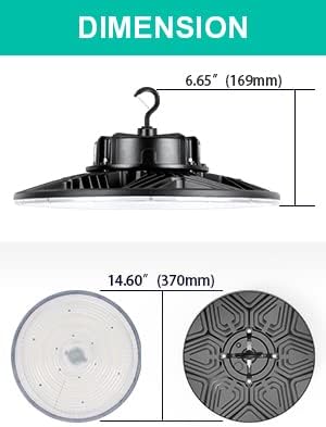 OPENLUX 480V UFO LED High Bay Light 150W, 21750LM 0-10V Dimmable High Bay LED Shop Осветява магазин, който да бъде Одобрен от UL DLC, подмяна 650 W HID /ВЕЦ, дневна светлина 5000 До за цех/склад / летище