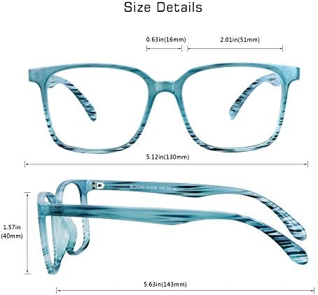 Слънчеви очила VisionGlobal син цвят за жени /мъже, които Правят напрежение в очите, Очила за четене през компютър, в стилна квадратна рамка,