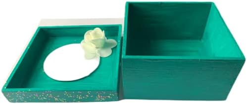Дървена ковчег за ръчно изработени бижута, Детски мультяшная кутия зелен цвят Virgen Maria