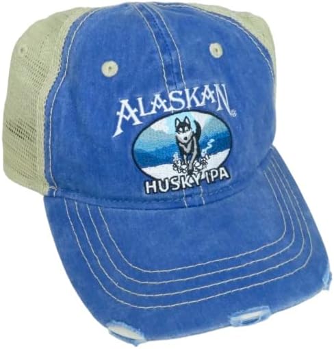 Arctic circle enterprises Аляскинское Бира Хъски ИПП Куче Реколта Потертая бейзболна шапка Шапка