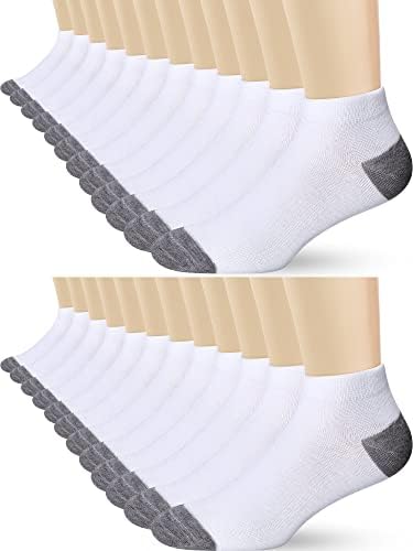Foaincore 60 Чифта мъжки Чорапи до Глезена, Спортни Чорапи с дълбоко деколте, Чорапи, без възглавници, Удобни Дишащи Ежедневни Мъжки