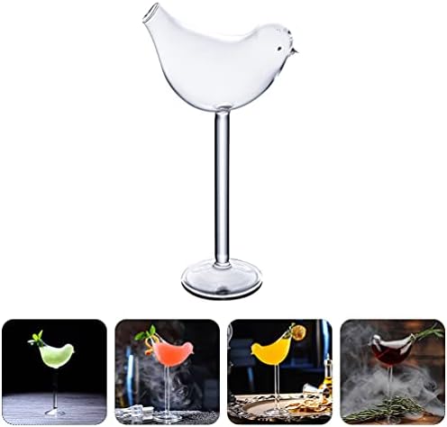 Hemoton Птичи Чаши Коктейлни Чаши 2 елемента Коктейлна Стъклена Чаша С Птичи Дизайн на Чаша Вино Чаши за Червено Вино Кристални