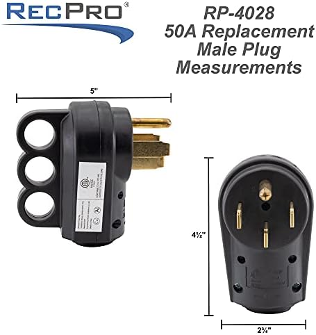 Штекерный конектор RecPro 50 Amp RV | Сменяеми Штекерный джак