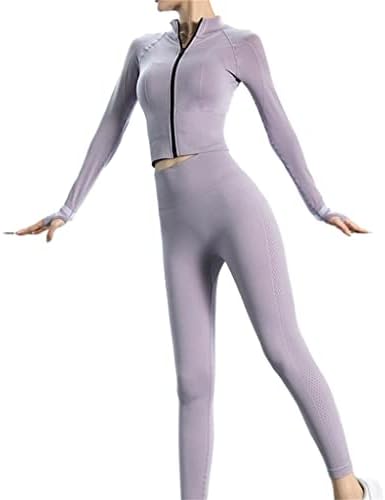 SDFGH Комплект дрехи за Йога, Бързосъхнеща Облекло, Спортен костюм за бягане във фитнеса, Женски Есенен костюм (Цвят: D, Размер: