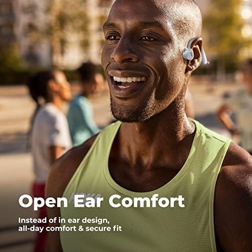Слушалки с отворени Уши Spobri, Безжични Слушалки, с въздушна проводимост с Bluetooth 5.3, Бърза връзка, Водоустойчив IPX6 за