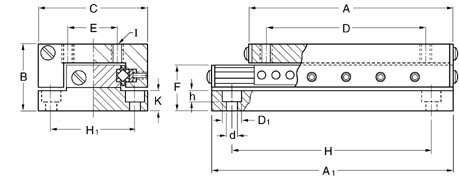 Del-Tron Precision, Inc. 5,75 инча x 8.25 инча, ход 5 инча, Серия прецизни ролкови направляващи с кръстосани ръбове (на база