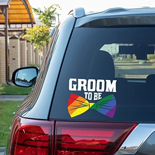 Гей Младоженеца, за да Бъде ЛГБТ Pride Автомобилни Стикери Етикети Гей Гордост ЛГБТ Преливащи Равенство Лесбийски Автомобилни Стикери Стикер на Бронята за Автомобил