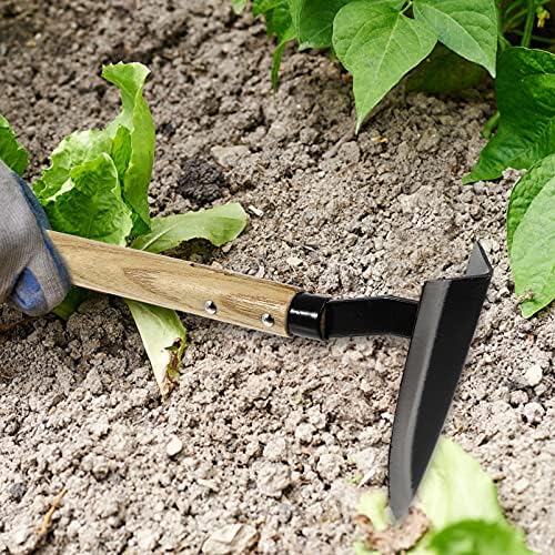 Ръчен инструмент Cabilock За Разкопаване на тревни площи и Градинска Мотика Ръчно Плуг С Триъгълен Нож Мотика За Плевене Стомана Стъкло,
