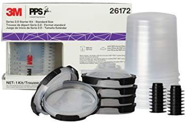 Стартов комплект за система за пръскане на боя 3M PPS 2.0 с чаша, капаци и притурки, 26172, 22 грама, 200-микронен филтър, Използвани