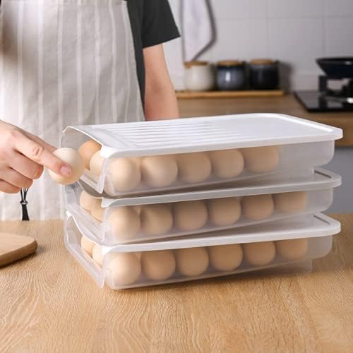 Автоматична кутия за съхранение на яйца в картонена опаковка с капак, може да се припокриват една Пластмасова Кутия за съхранение